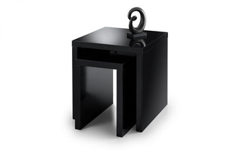 Metro High Gloss Nest of Tables - Black
